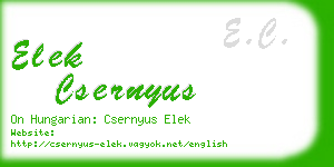 elek csernyus business card